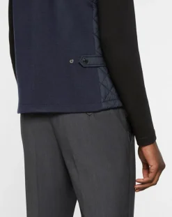 Best Hackett London Blouson sans manches dos maille bleu