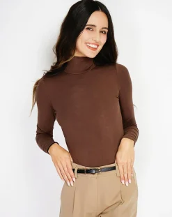 Femme Assuili Body en Soie mélangée Judy café