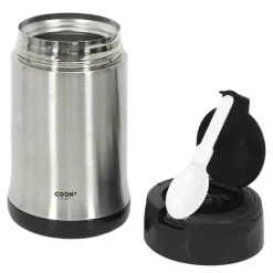 Cook Concept Bol à soupe isotherme avec couvercle inox/noir - 50 cl