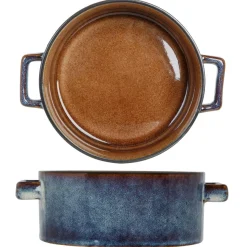 Hot Cosy & Trendy Bol en Porcelaine avec poignées Quintana bleu - 45cl