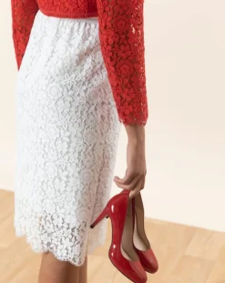 Best Caroll Boléro Carly à dentelle rouge