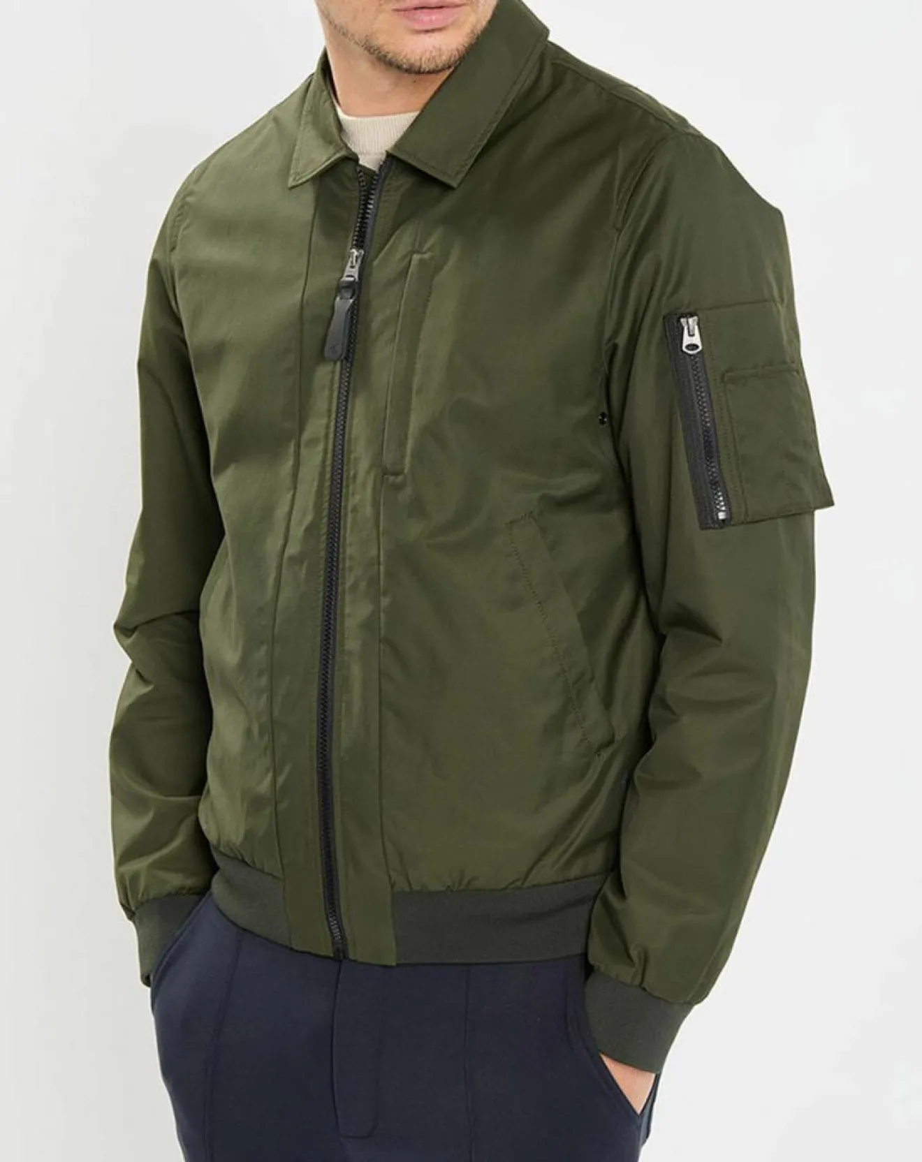 Marc O'Polo Bombers en coton & nylon kaki