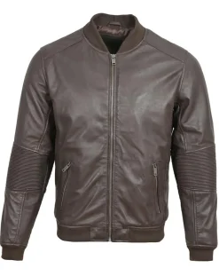 Discount Blue Wellford Bombers en Cuir Blois marron