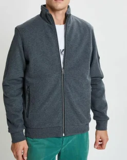Hackett London Bombers en jersey Point gris