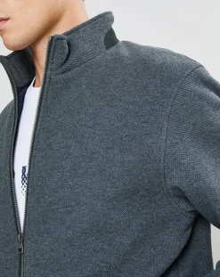 Hackett London Bombers en jersey Point gris
