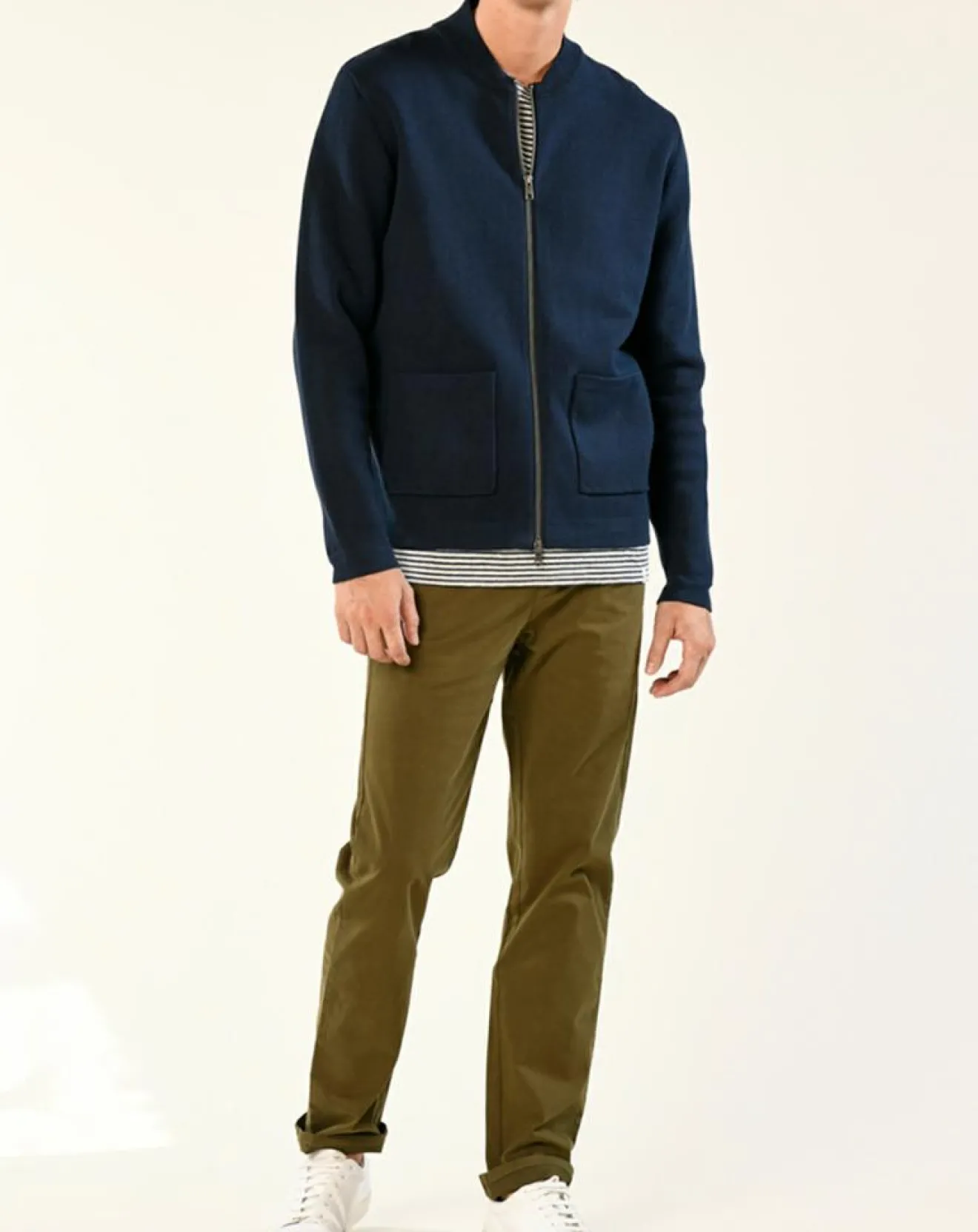 Clearance Harris Wilson Bombers en maille Gaelos marine