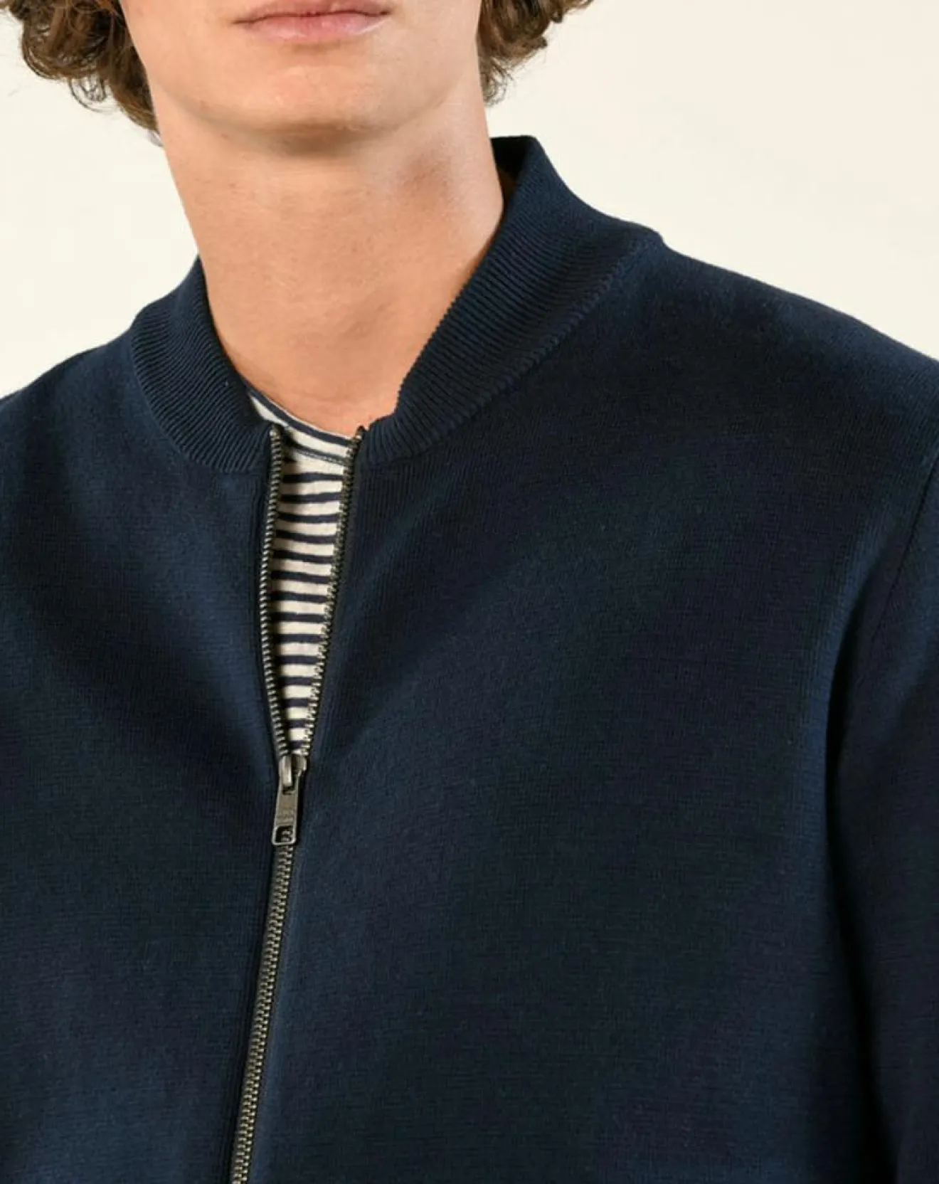 Clearance Harris Wilson Bombers en maille Gaelos marine