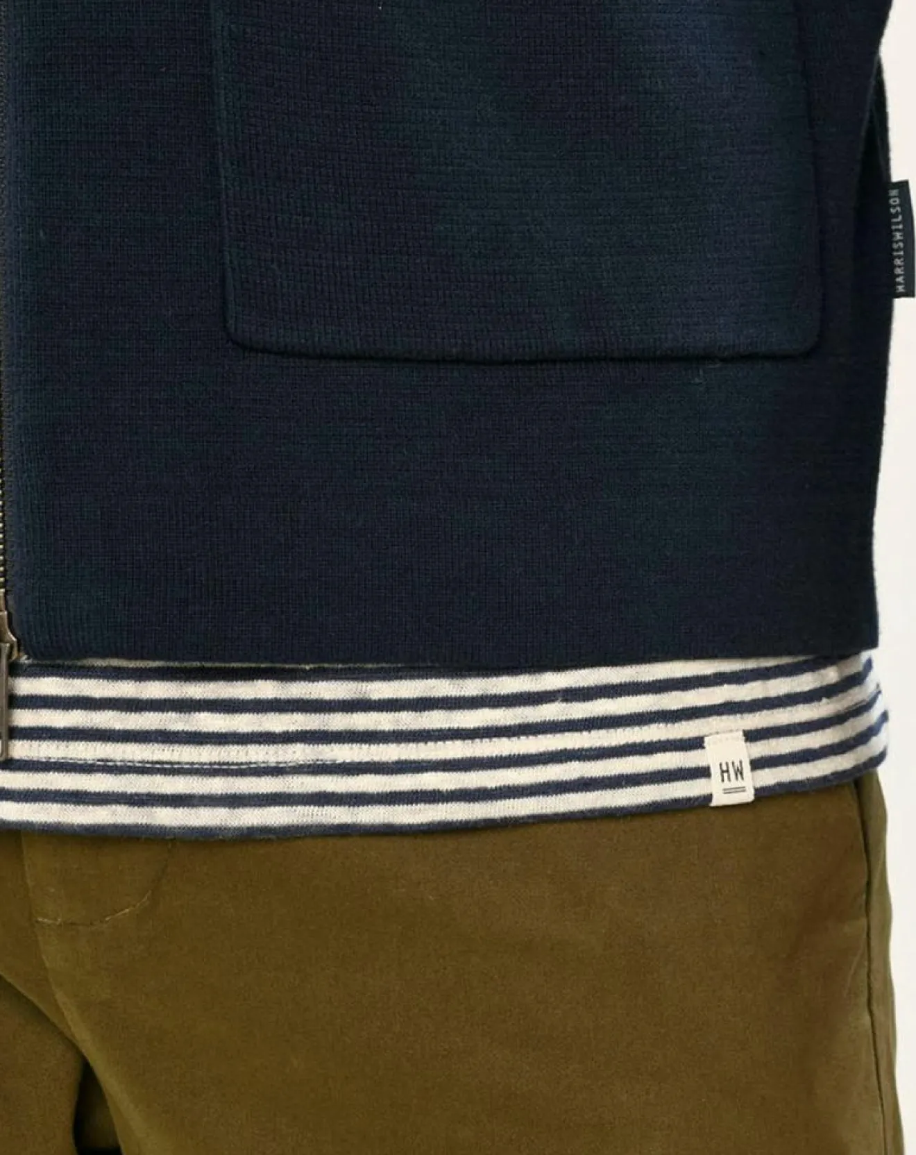 Clearance Harris Wilson Bombers en maille Gaelos marine