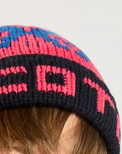 Femme Scotch & Soda Bonnet de ski rose/bleu/vert