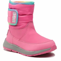 Enfant Ugg Boots doublées Polaire en Cuir imperméable Toty Weather roses