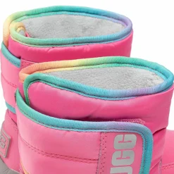 Enfant Ugg Boots doublées Polaire en Cuir imperméable Toty Weather roses