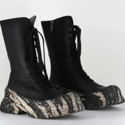 New Lofina Boots en Cuir 4142 gas noires - Talon : 7cm