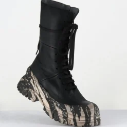 New Lofina Boots en Cuir 4142 gas noires - Talon : 7cm