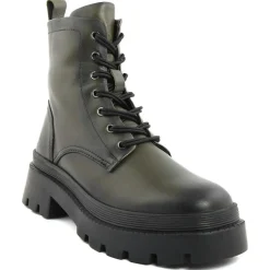 Femme Lab78 Boots en Cuir vert olive