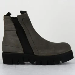 Hot Garrice Lab Boots en Cuir chilo gris taupe