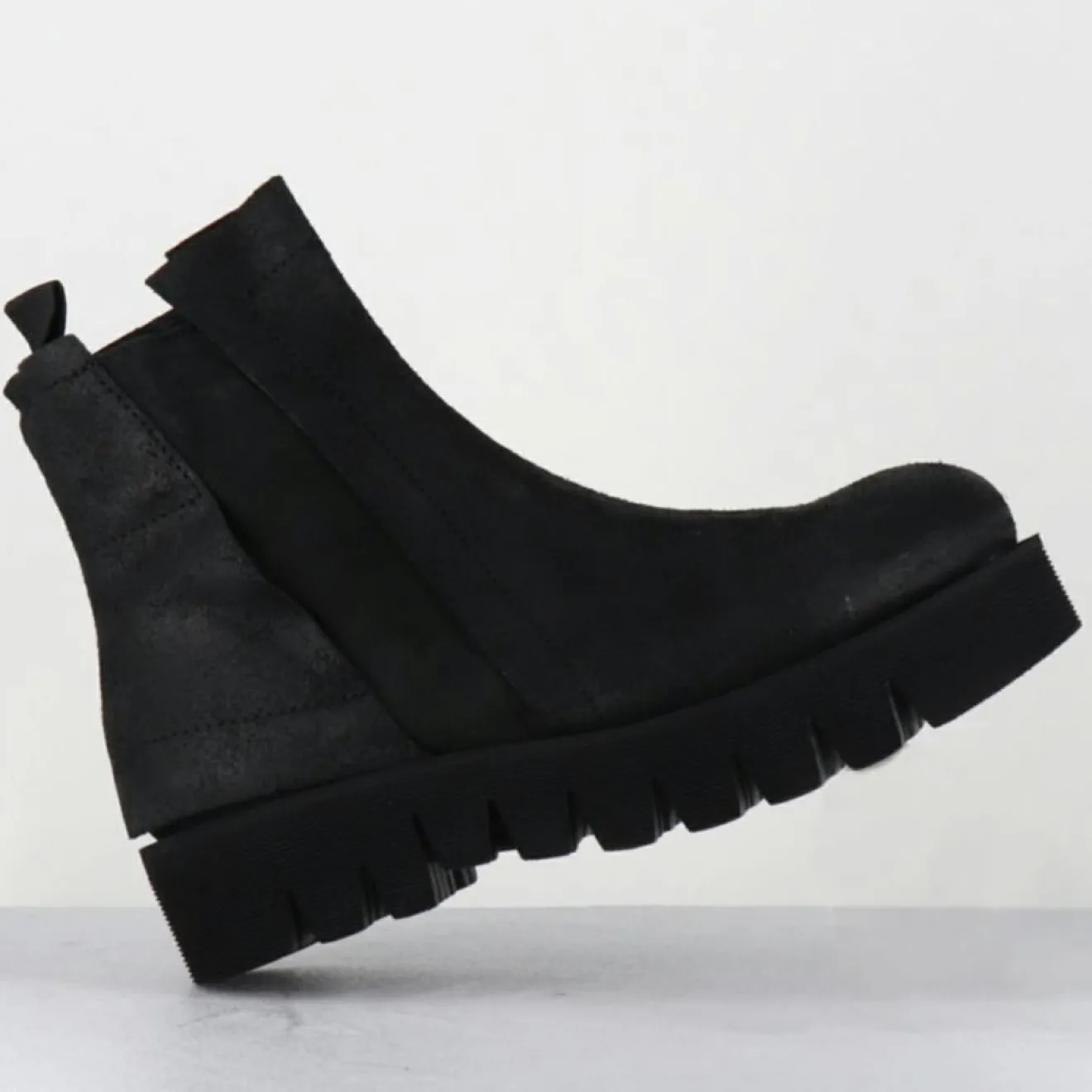 Femme Garrice Lab Boots en Cuir chilo noires