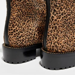 Discount Stuart Weitzman Boots en Cuir façon pony Kolbie marron