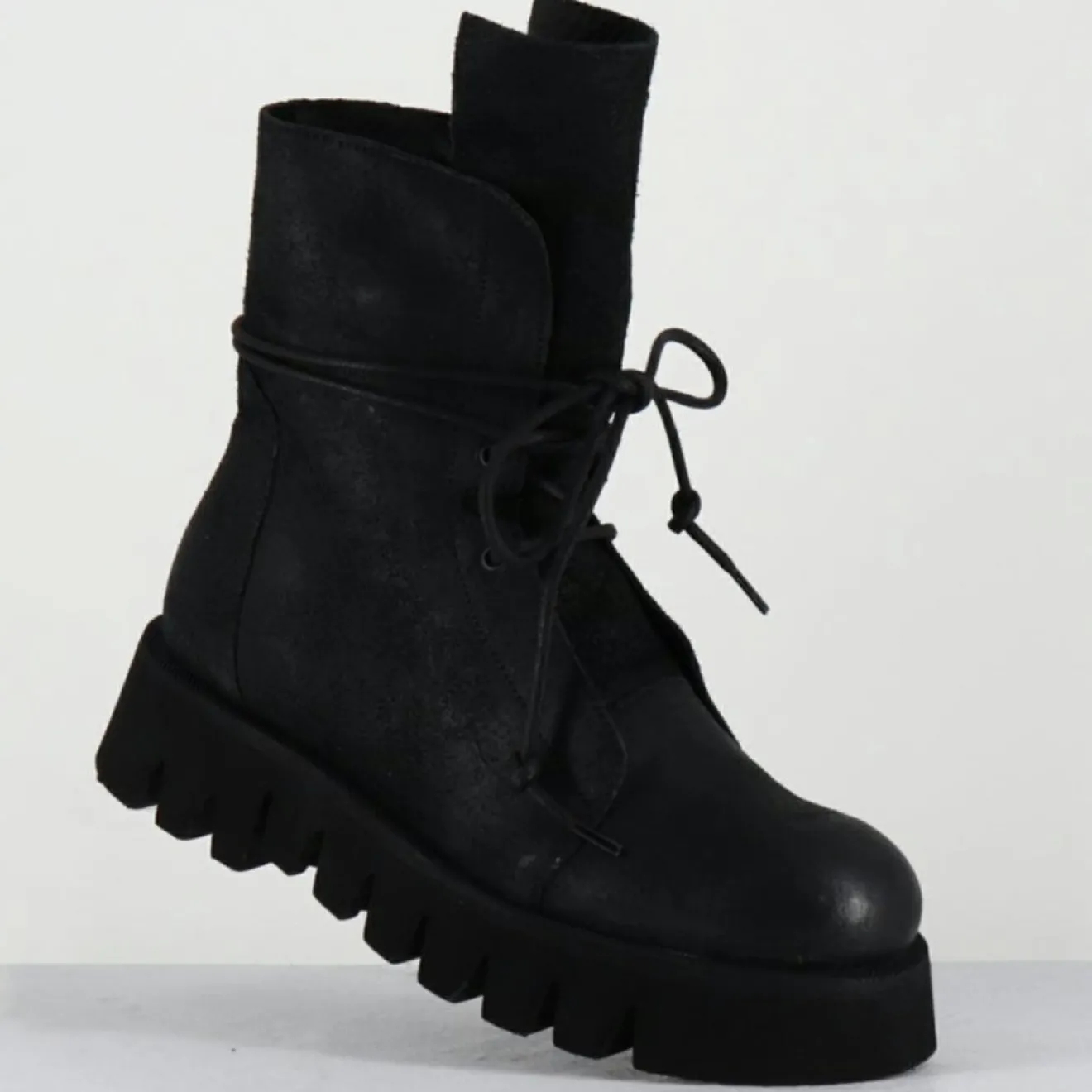 New Garrice Lab Boots en Cuir hoto noires
