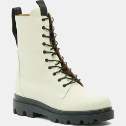 Femme Flattered Boots en Cuir Lovi écrues