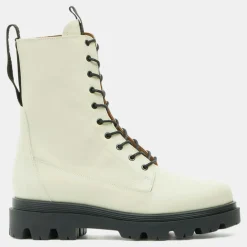 Femme Flattered Boots en Cuir Lovi écrues