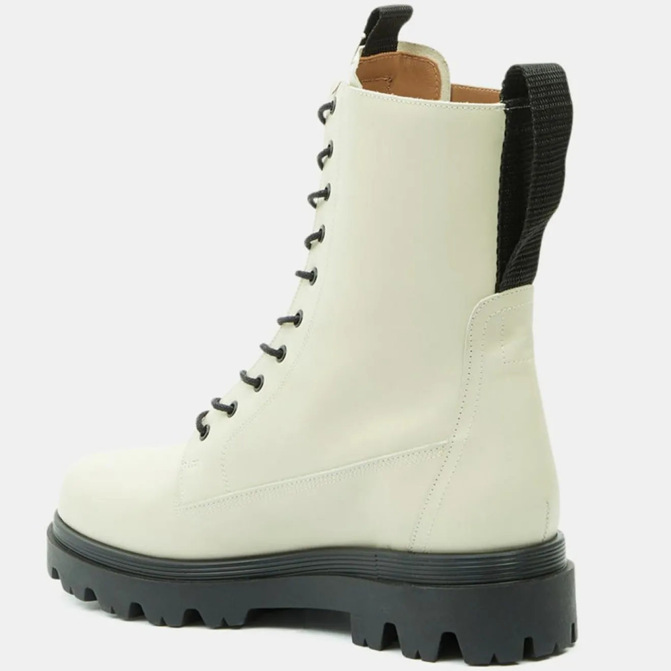 Femme Flattered Boots en Cuir Lovi écrues