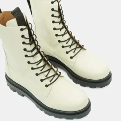 Femme Flattered Boots en Cuir Lovi écrues