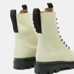 Femme Flattered Boots en Cuir Lovi écrues