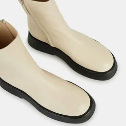 Femme Wandler Boots en Cuir Maika écrues