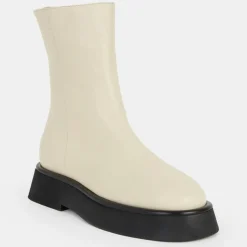 Femme Wandler Boots en Cuir Maika écrues