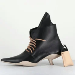 Femme SDM Boots en Cuir mina noires