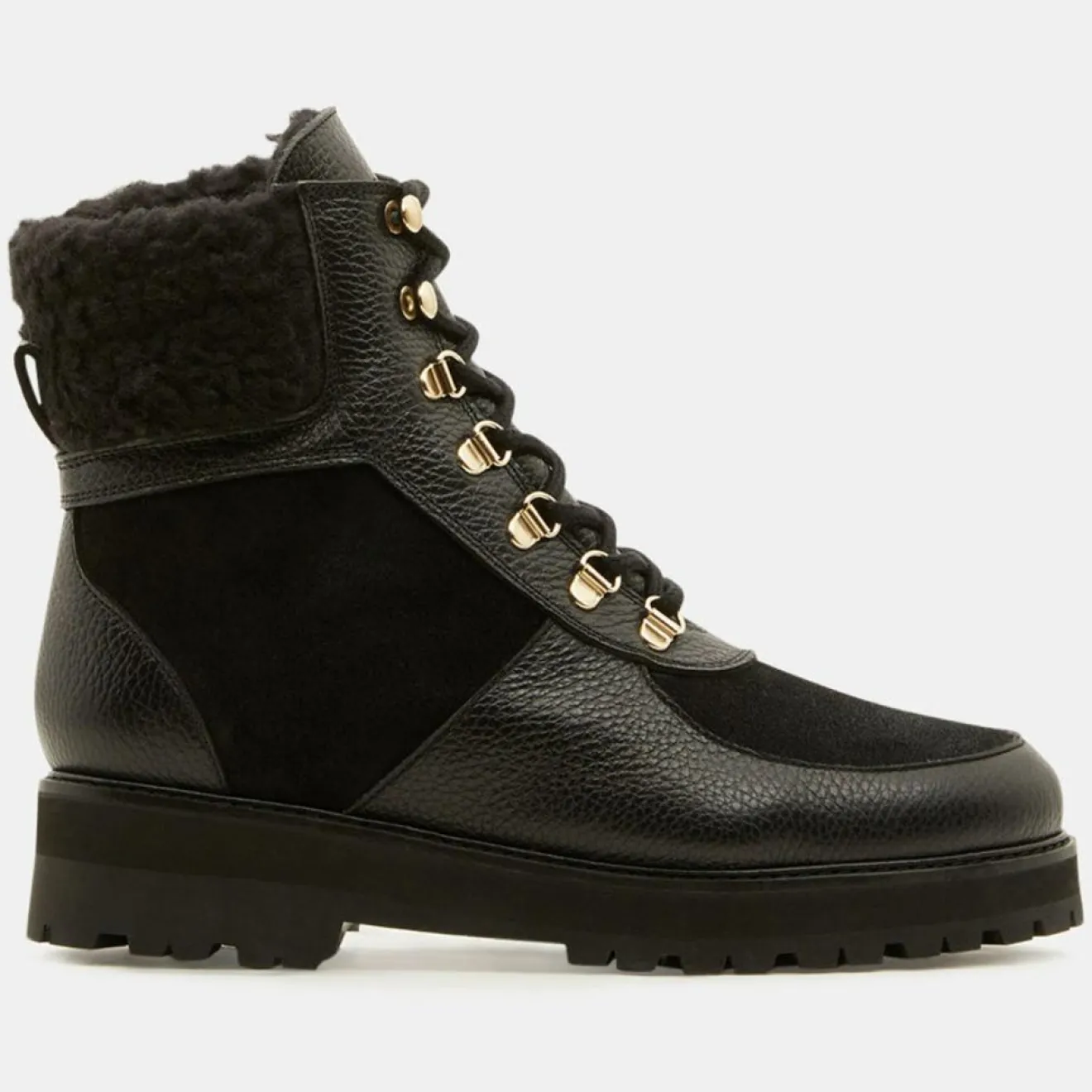 Sale Flattered Boots en Cuir Mountain Lacet noires