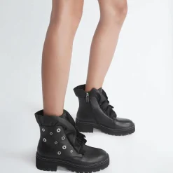 Discount Liu-Jo Boots en Cuir Pink noires