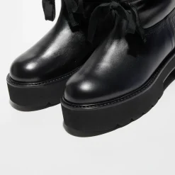 Stuart Weitzman Boots en Cuir Tyler Ultralift noires - Talon 5 cm