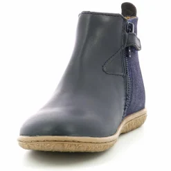 Kickers Boots en Cuir Vermillon marine