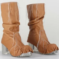 Femme SDM Boots en Cuir vlad camel