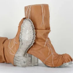 Femme SDM Boots en Cuir vlad camel