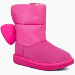 Outlet Ugg Boots en Velours de Cuir & Nylon Bailey Bow Maxi rose