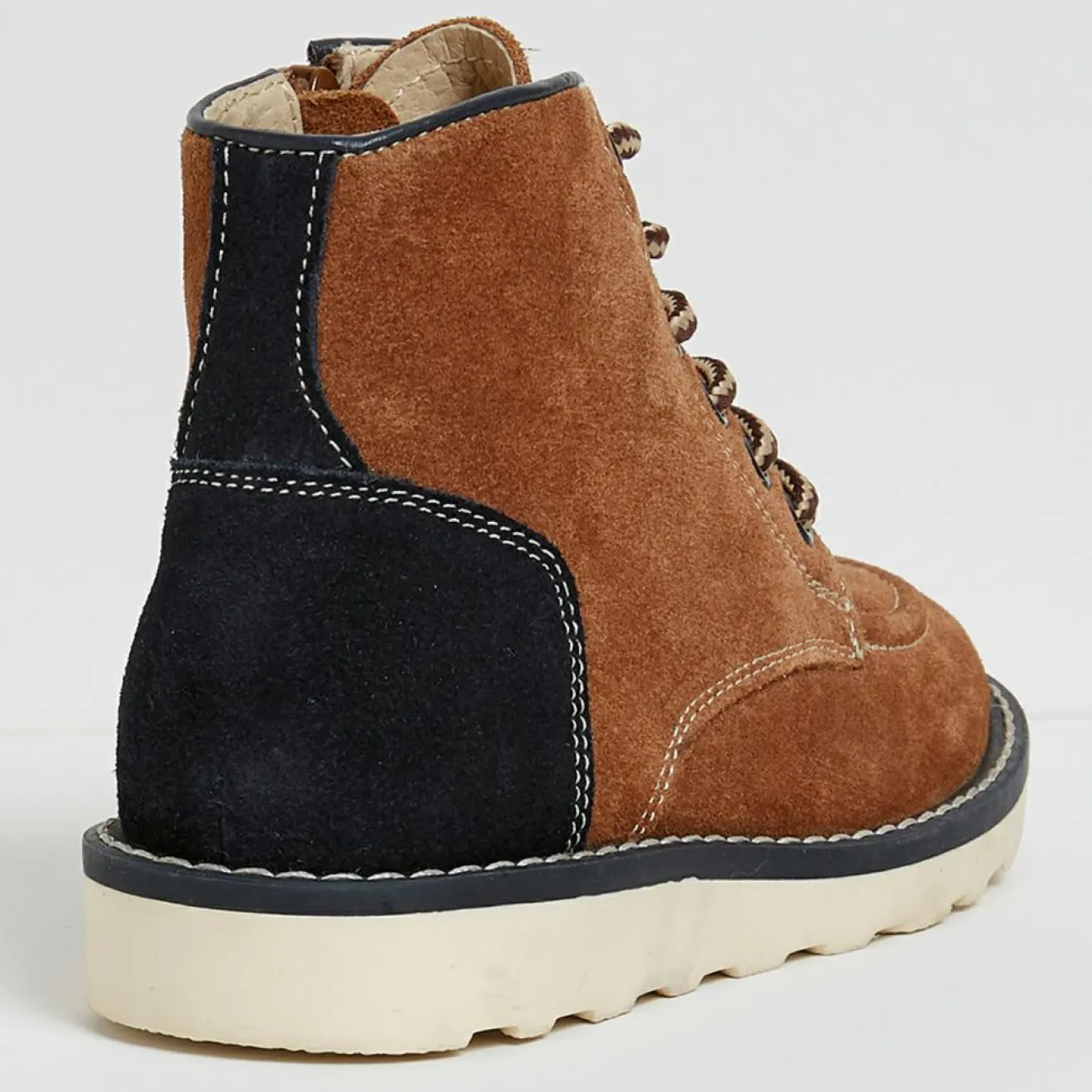 Enfant Cyrillus Boots en Velours de Cuir marron cognac