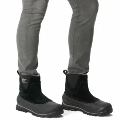 Homme Sorel Boots en Velours de Cuir Buxton noir/gris