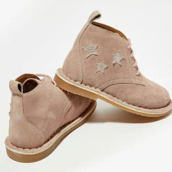 Clearance Apologie Boots en Velours de Cuir Lou beige rosé