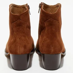 New Apologie Boots en Velours de Cuir Nina marron