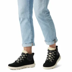 Outlet Sorel Boots en Velours de Cuir Explorer Next noires