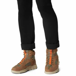 Sorel Boots en Velours de Cuir Mac Hill cognac/gris