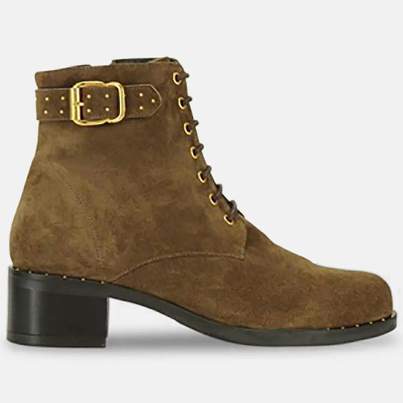 Best Minelli Boots en Velours de Cuir Julie marron