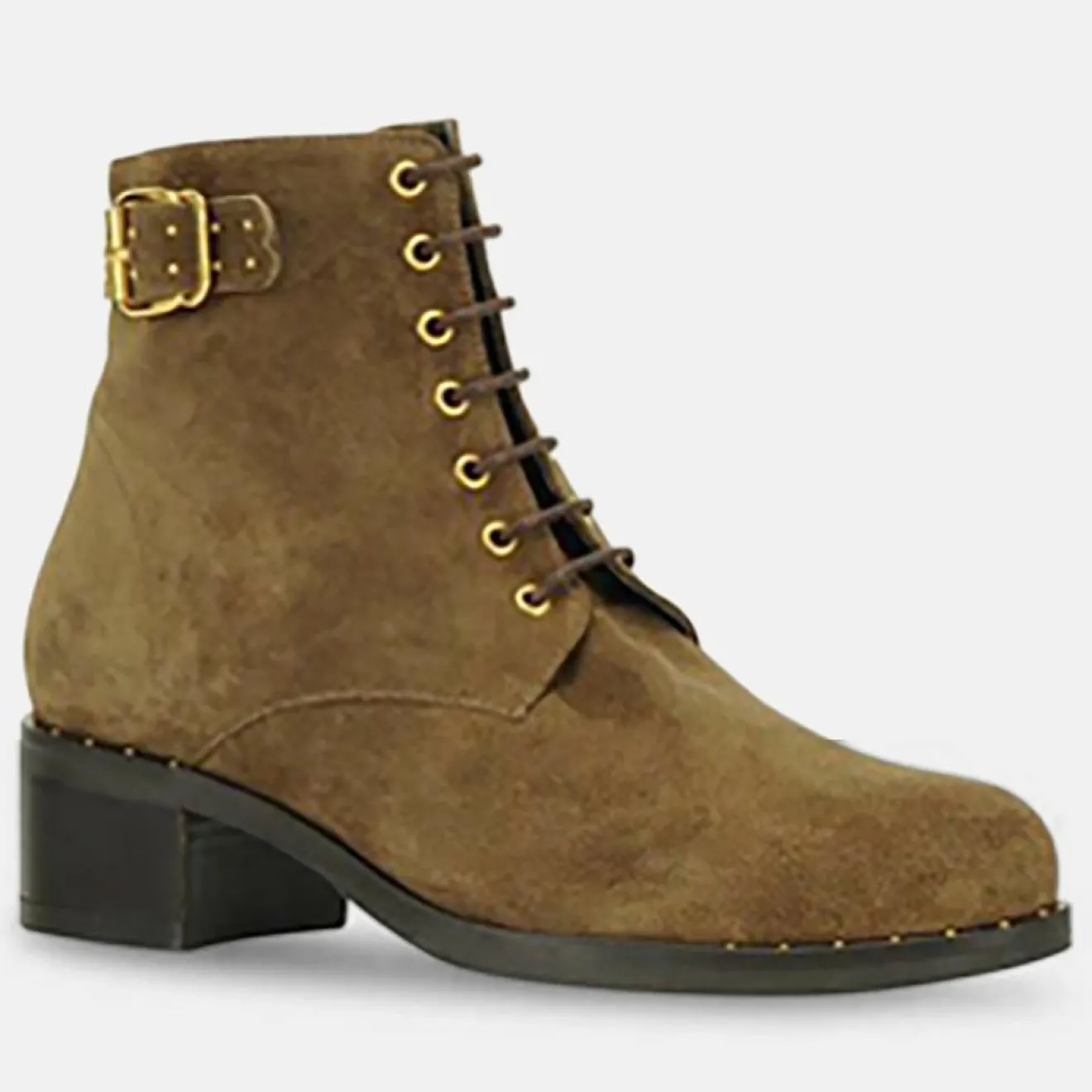 Best Minelli Boots en Velours de Cuir Julie marron