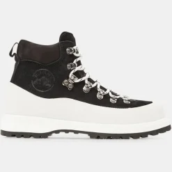 Femme Diemme Boots en Velours de Cuir Roccia noir/blanc