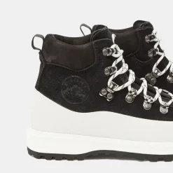 Femme Diemme Boots en Velours de Cuir Roccia noir/blanc