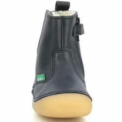 Clearance Kickers Boots fourrées en Cuir Socool marine