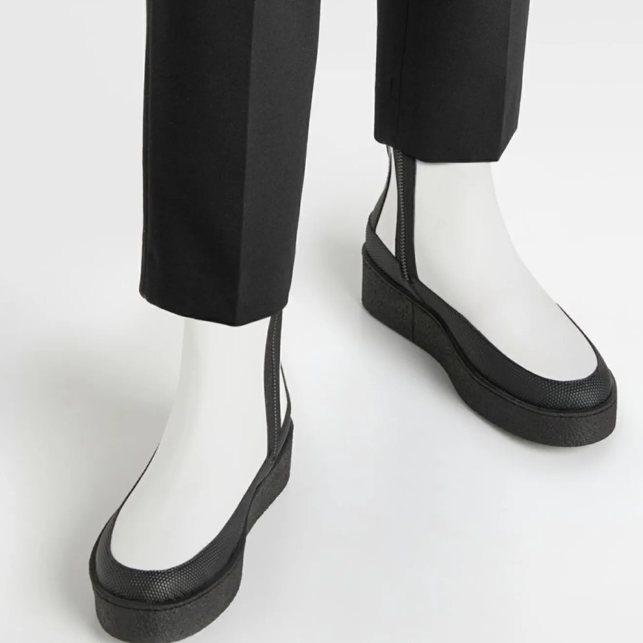 Sale Flattered Boots fourrées Laine en Cuir Aria blanches