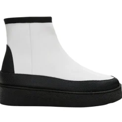 Sale Flattered Boots fourrées Laine en Cuir Aria blanches